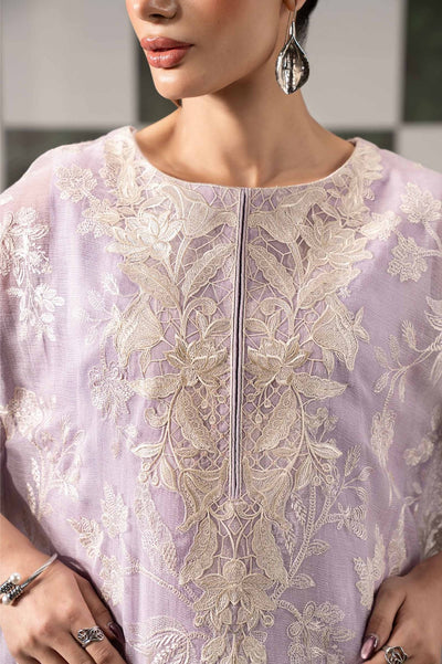 Maria B | RTW | 3 Piece Embroidered Cotton Net Suit-Brand:Maria B-Type:Luxury Pret-Purple - House of Maryam- Buy in UK, USA