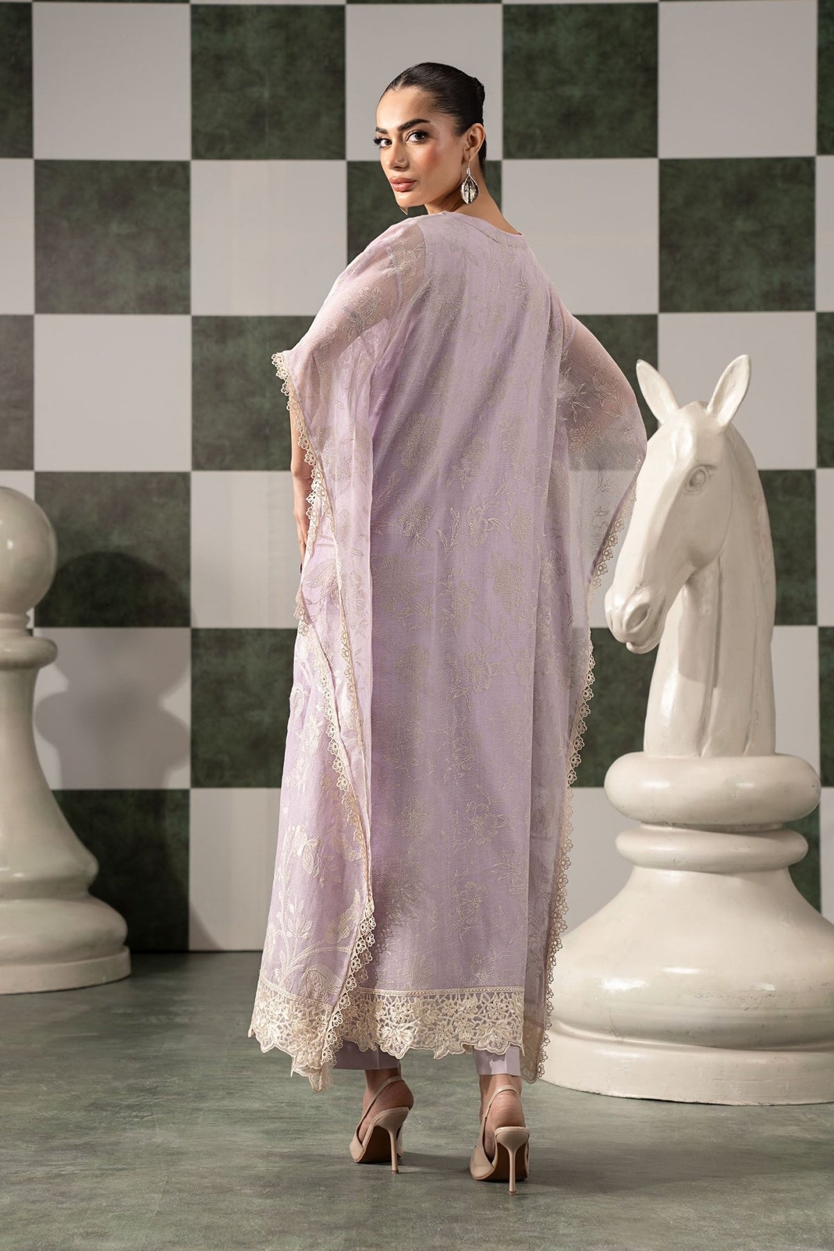 Maria B | RTW | 3 Piece Embroidered Cotton Net Suit-Brand:Maria B-Type:Luxury Pret-Purple - House of Maryam- Buy in UK, USA