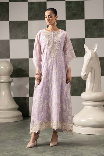 Maria B | RTW | 3 Piece Embroidered Cotton Net Suit-Brand:Maria B-Type:Luxury Pret-Purple - House of Maryam- Buy in UK, USA