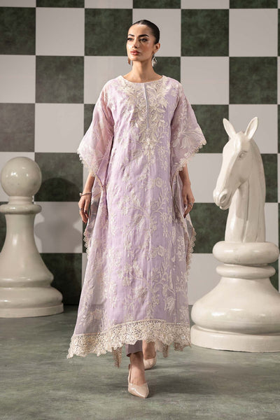Maria B | RTW | 3 Piece Embroidered Cotton Net Suit-Brand:Maria B-Type:Luxury Pret-Purple - House of Maryam- Buy in UK, USA