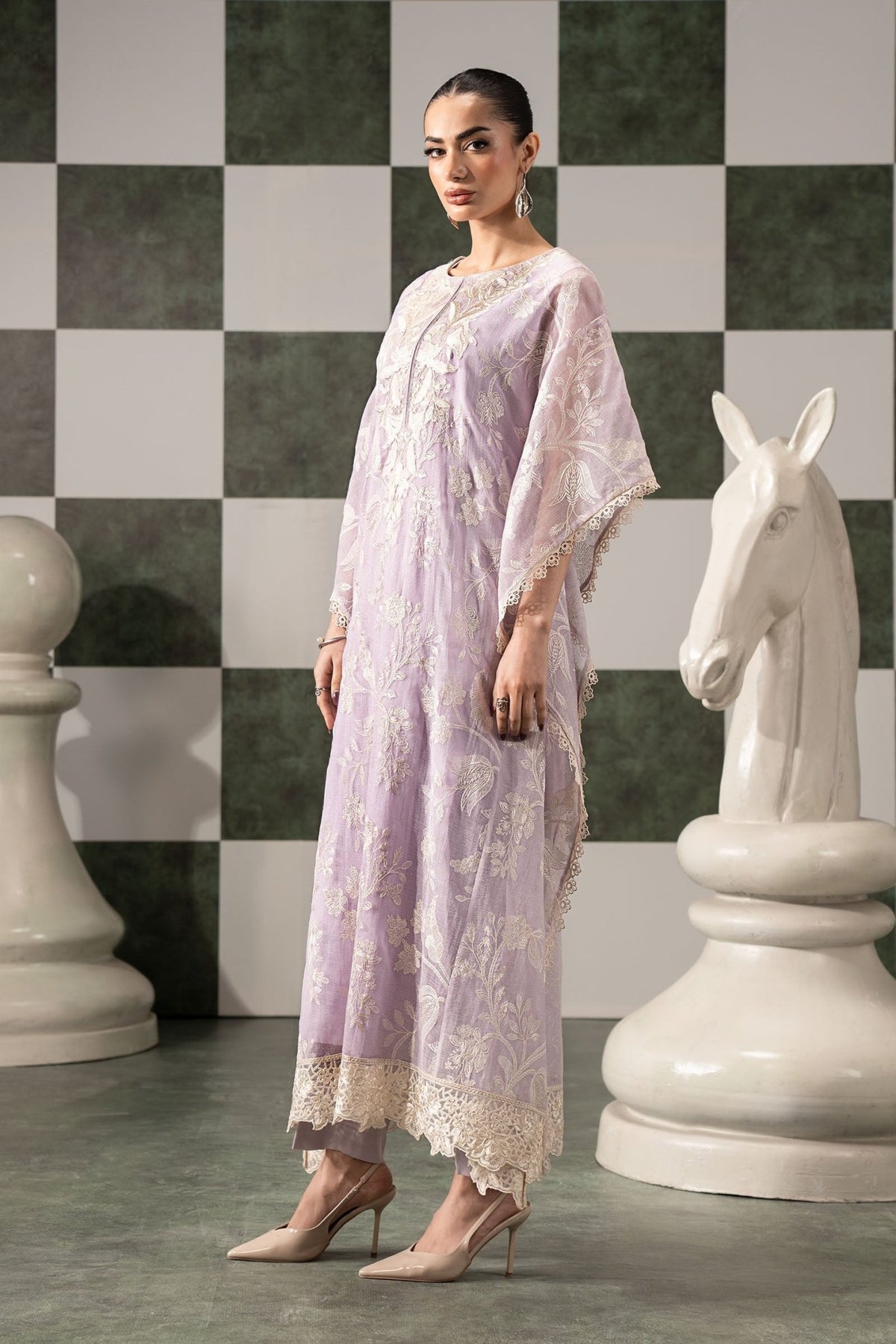 Maria B | RTW | 3 Piece Embroidered Cotton Net Suit-Brand:Maria B-Type:Luxury Pret-Purple - House of Maryam- Buy in UK, USA