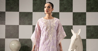 Maria B | RTW | 3 Piece Embroidered Cotton Net Suit-Brand:Maria B-Type:Luxury Pret-Purple - House of Maryam- Buy in UK, USA