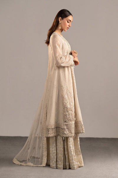 Maria B | RTW | 3 Piece Embroidered Cotton Net Suit-Brand:Maria B-Type:Luxury Formals-White - House of Maryam- Buy in UK, USA