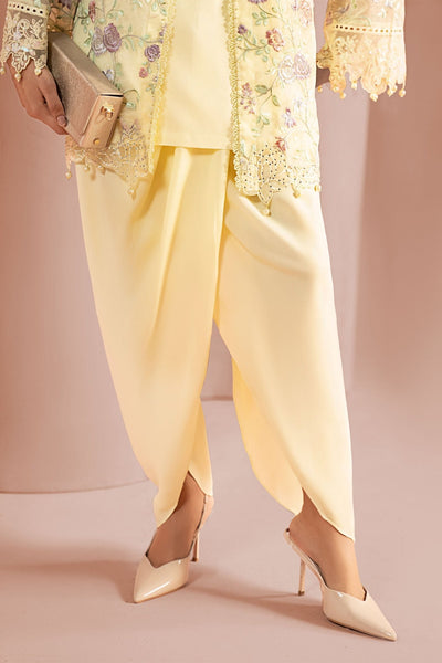 Maria B | RTW | 3 Piece Embroidered Cotton Net Suit-Brand:Maria B-Type:Luxury Pret-Yellow - House of Maryam- Buy in UK, USA