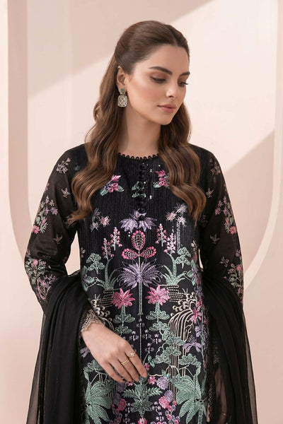 Maria B | RTW | 3 Piece Embroidered Dobby Jacquard Suit-Brand:Maria B-Type:Luxury Pret-Black - House of Maryam- Buy in UK, USA