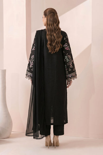 Maria B | RTW | 3 Piece Embroidered Dobby Jacquard Suit-Brand:Maria B-Type:Luxury Pret-Black - House of Maryam- Buy in UK, USA