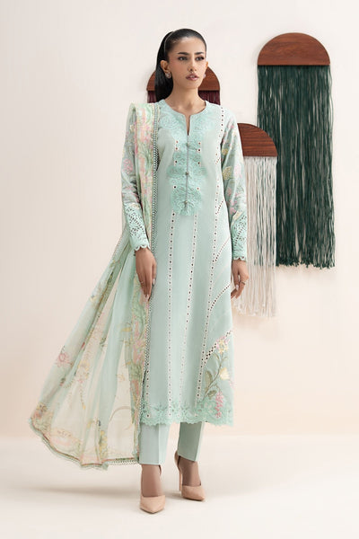 Maria B | RTW | 3 Piece Embroidered Dobby Jacquard Suit-Brand:Maria B-Type:Luxury Pret-Green - House of Maryam- Buy in UK, USA