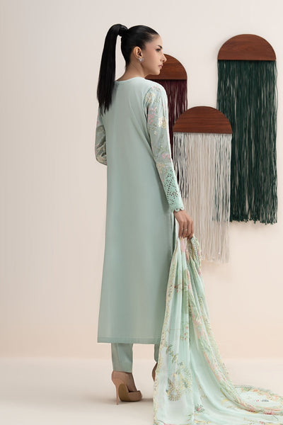 Maria B | RTW | 3 Piece Embroidered Dobby Jacquard Suit-Brand:Maria B-Type:Luxury Pret-Green - House of Maryam- Buy in UK, USA