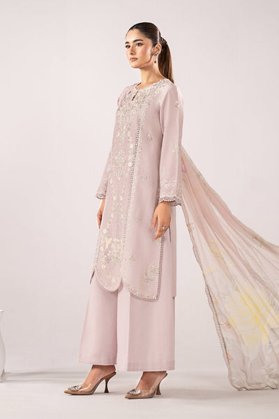 Maria B | RTW | 3 Piece Embroidered Dobby Jacquard Suit-Brand:Maria B-Type:Luxury Pret-Purple - House of Maryam- Buy in UK, USA