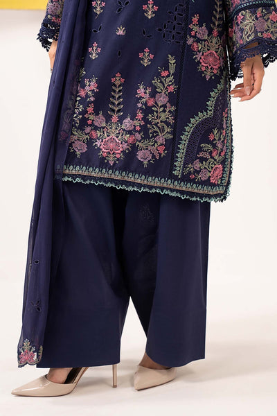 Maria B | RTW | 3 Piece Embroidered Dobby Lawn Suit-Brand:Maria B-Type:Luxury Pret-Blue - House of Maryam- Buy in UK, USA