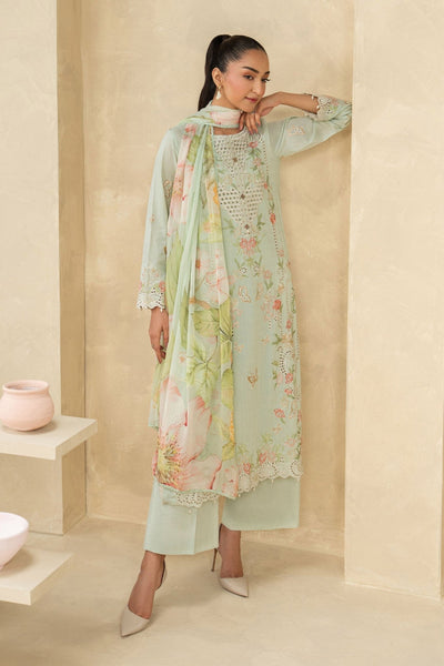 Maria B | RTW | 3 Piece Embroidered Dobby Lawn Suit-Brand:Maria B-Type:Luxury Pret-Ferozi - House of Maryam- Buy in UK, USA