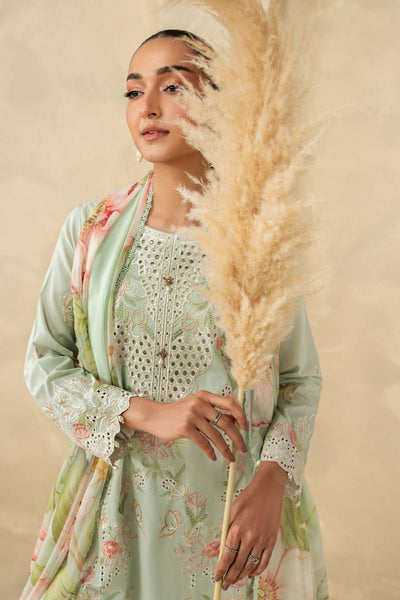 Maria B | RTW | 3 Piece Embroidered Dobby Lawn Suit-Brand:Maria B-Type:Luxury Pret-Ferozi - House of Maryam- Buy in UK, USA