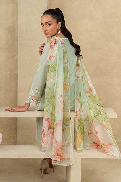 Maria B | RTW | 3 Piece Embroidered Dobby Lawn Suit-Brand:Maria B-Type:Luxury Pret-Ferozi - House of Maryam- Buy in UK, USA