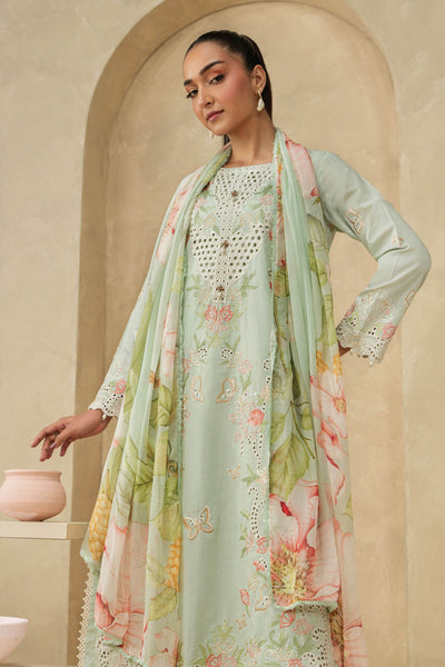 Maria B | RTW | 3 Piece Embroidered Dobby Lawn Suit-Brand:Maria B-Type:Luxury Pret-Ferozi - House of Maryam- Buy in UK, USA