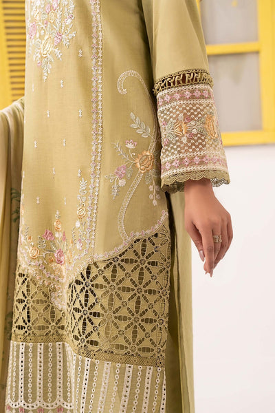 Maria B | RTW | 3 Piece Embroidered Dobby Lawn Suit-Brand:Maria B-Type:Luxury Pret-Green - House of Maryam- Buy in UK, USA