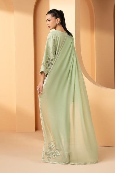 Maria B | RTW | 3 Piece Embroidered Dobby Lawn Suit-Brand:Maria B-Type:Luxury Pret-Green - House of Maryam- Buy in UK, USA