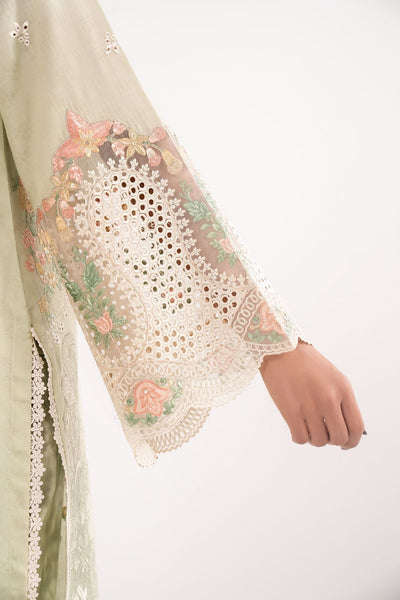 Maria B | RTW | 3 Piece Embroidered Dobby Lawn Suit-Brand:Maria B-Type:Luxury Pret-Green - House of Maryam- Buy in UK, USA