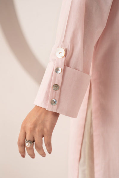 Maria B | RTW | 3 Piece Embroidered Dobby Lawn Suit-Brand:Maria B-Type:Luxury Pret-Pink - House of Maryam- Buy in UK, USA
