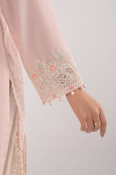 Maria B | RTW | 3 Piece Embroidered Dobby Lawn Suit-Brand:Maria B-Type:Luxury Pret-Pink - House of Maryam- Buy in UK, USA
