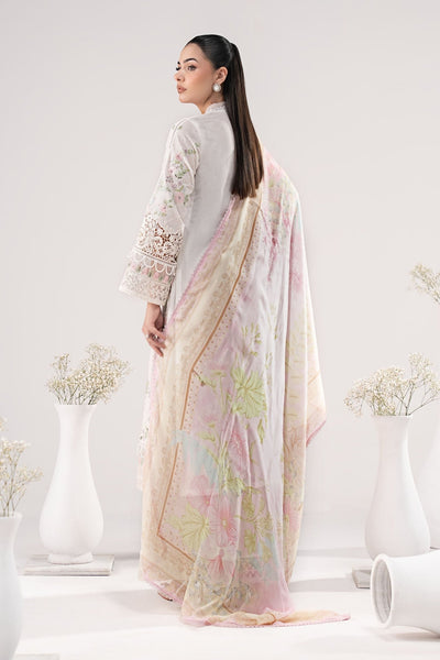 Maria B | RTW | 3 Piece Embroidered Dobby Lawn Suit-Brand:Maria B-Type:Luxury Pret-White - House of Maryam- Buy in UK, USA