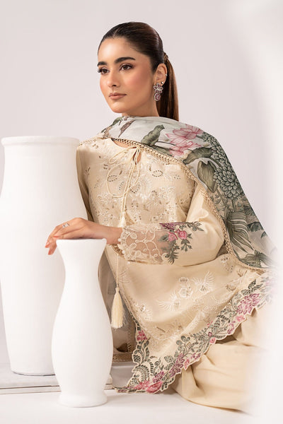 Maria B | RTW | 3 Piece Embroidered Dobby Lawn Suit-Brand:Maria B-Type:Luxury Pret-White - House of Maryam- Buy in UK, USA