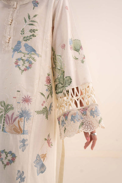 Maria B | RTW | 3 Piece Embroidered Dobby Lawn Suit-Brand:Maria B-Type:Luxury Pret-White - House of Maryam- Buy in UK, USA