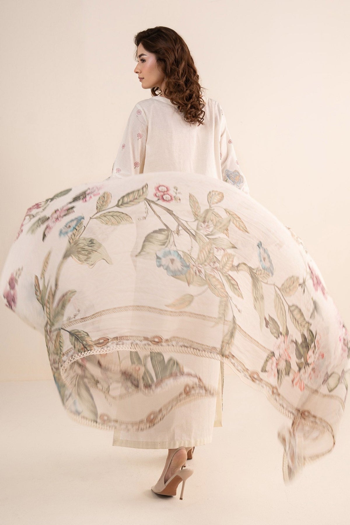 Maria B | RTW | 3 Piece Embroidered Dobby Lawn Suit-Brand:Maria B-Type:Luxury Pret-White - House of Maryam- Buy in UK, USA