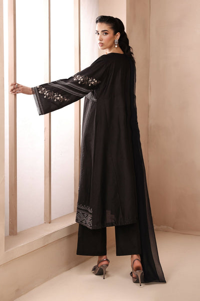 Maria B | RTW | 3 Piece Embroidered Dobby Suit-Brand:Maria B-Type:Luxury Pret-Black - House of Maryam- Buy in UK, USA