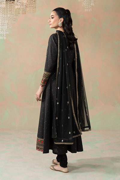 Maria B | RTW | 3 Piece Embroidered Filament Viscose Suit-Brand:Maria B-Type:Luxury Pret-Black - House of Maryam- Buy in UK, USA