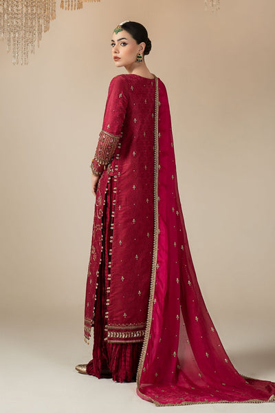 Maria B | RTW | 3 Piece Embroidered Jacquard Suit-Brand:Maria B-Type:Luxury Formals-Pink - House of Maryam- Buy in UK, USA