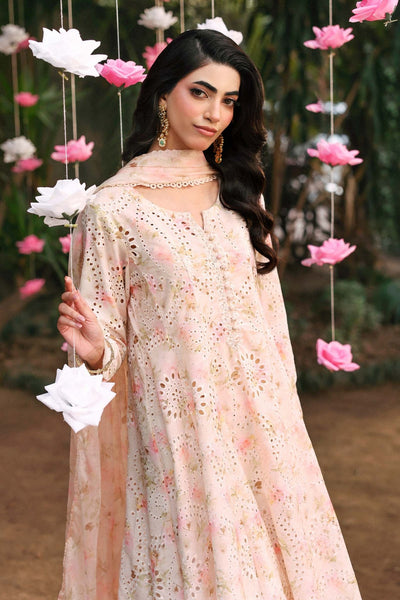 Maria B | RTW | 3 Piece Embroidered Lawn Suit-Brand:Maria B-Type:Luxury Pret-Beige - House of Maryam- Buy in UK, USA