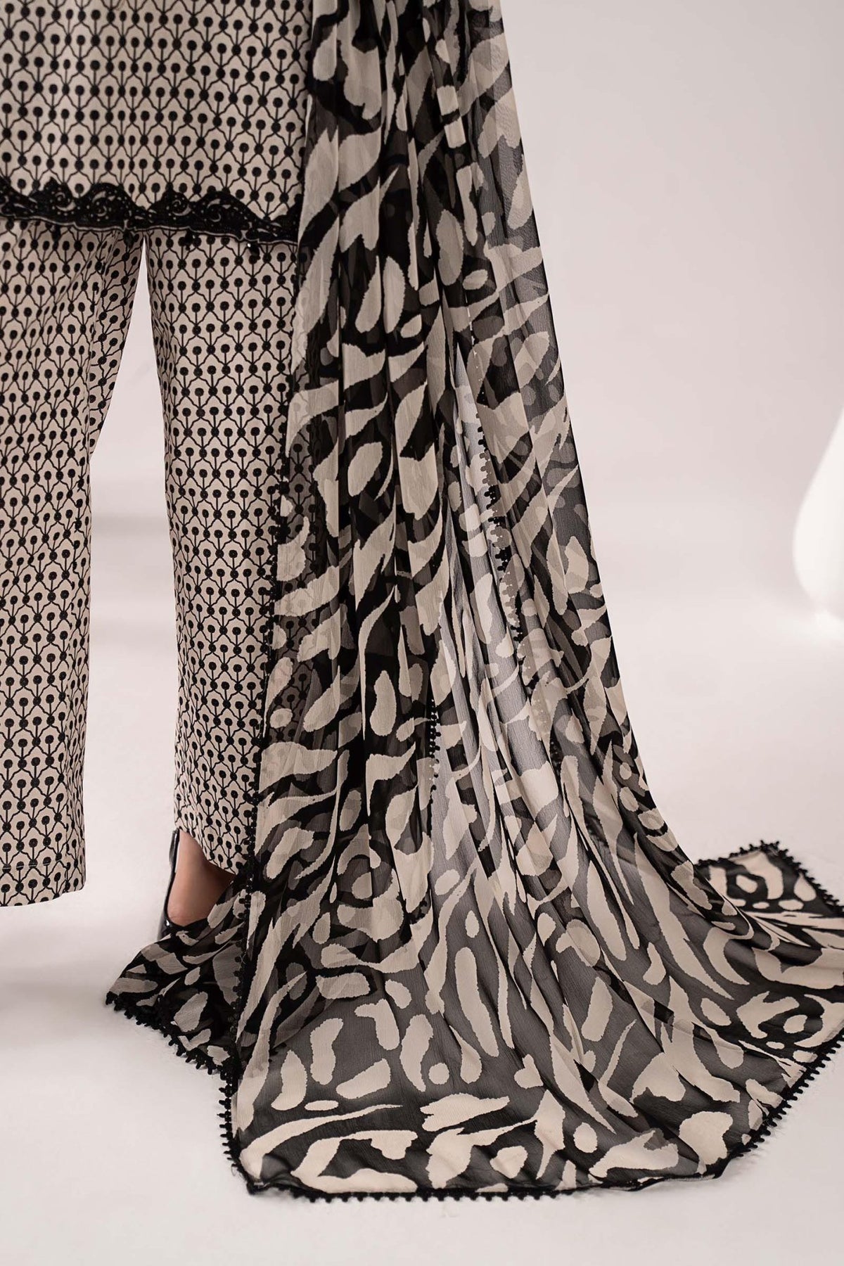 Maria B | RTW | 3 Piece Embroidered Lawn Suit-Brand:Maria B-Type:Luxury Pret-Beige - House of Maryam- Buy in UK, USA