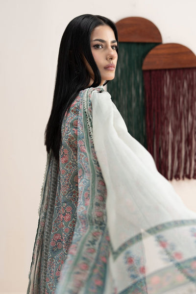 Maria B | RTW | 3 Piece Embroidered Lawn Suit-Brand:Maria B-Type:Luxury Pret-Beige - House of Maryam- Buy in UK, USA