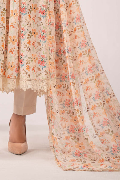 Maria B | RTW | 3 Piece Embroidered Lawn Suit-Brand:Maria B-Type:Luxury Pret-Beige - House of Maryam- Buy in UK, USA