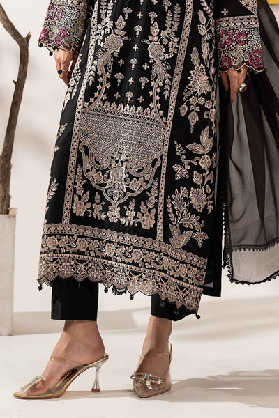 Maria B | RTW | 3 Piece Embroidered Lawn Suit-Brand:Maria B-Type:Luxury Pret-Black - House of Maryam- Buy in UK, USA