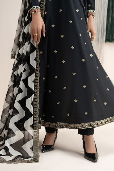 Maria B | RTW | 3 Piece Embroidered Lawn Suit-Brand:Maria B-Type:Luxury Pret-Black - House of Maryam- Buy in UK, USA