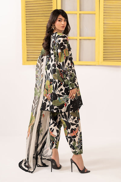 Maria B | RTW | 3 Piece Embroidered Lawn Suit-Brand:Maria B-Type:Luxury Pret-Black - House of Maryam- Buy in UK, USA