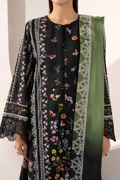 Maria B | RTW | 3 Piece Embroidered Lawn Suit-Brand:Maria B-Type:Luxury Pret-Black - House of Maryam- Buy in UK, USA