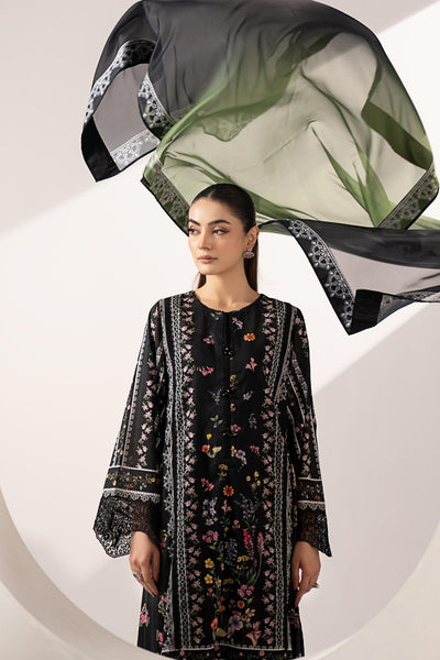 Maria B | RTW | 3 Piece Embroidered Lawn Suit-Brand:Maria B-Type:Luxury Pret-Black - House of Maryam- Buy in UK, USA
