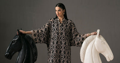 Maria B | RTW | 3 Piece Embroidered Lawn Suit-Brand:Maria B-Type:Luxury Pret-Black - House of Maryam- Buy in UK, USA