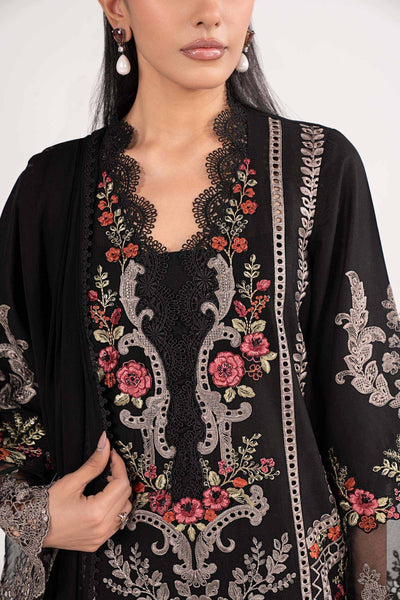 Maria B | RTW | 3 Piece Embroidered Lawn Suit-Brand:Maria B-Type:Luxury Pret-Black - House of Maryam- Buy in UK, USA