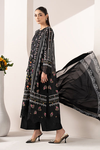 Maria B | RTW | 3 Piece Embroidered Lawn Suit-Brand:Maria B-Type:Luxury Pret-Black - House of Maryam- Buy in UK, USA