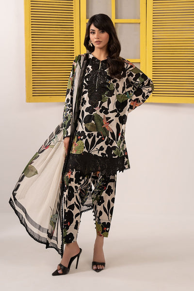 Maria B | RTW | 3 Piece Embroidered Lawn Suit-Brand:Maria B-Type:Luxury Pret-Black - House of Maryam- Buy in UK, USA
