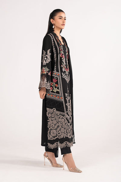 Maria B | RTW | 3 Piece Embroidered Lawn Suit-Brand:Maria B-Type:Luxury Pret-Black - House of Maryam- Buy in UK, USA