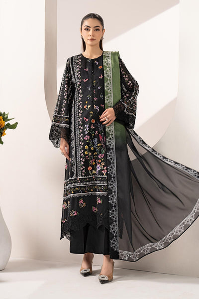 Maria B | RTW | 3 Piece Embroidered Lawn Suit-Brand:Maria B-Type:Luxury Pret-Black - House of Maryam- Buy in UK, USA