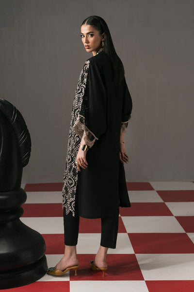 Maria B | RTW | 3 Piece Embroidered Lawn Suit-Brand:Maria B-Type:Luxury Pret-Black - House of Maryam- Buy in UK, USA