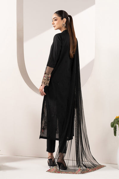 Maria B | RTW | 3 Piece Embroidered Lawn Suit-Brand:Maria B-Type:Luxury Pret-Black - House of Maryam- Buy in UK, USA