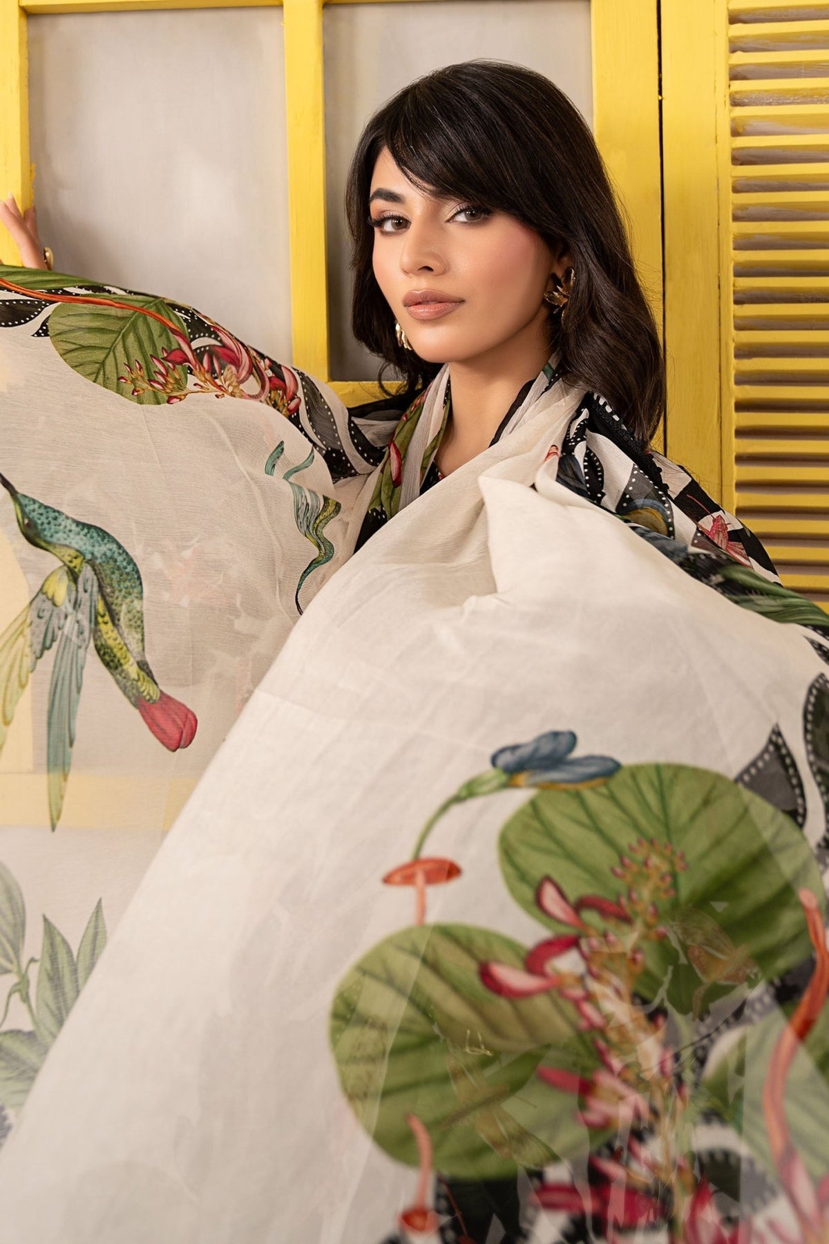 Maria B | RTW | 3 Piece Embroidered Lawn Suit-Brand:Maria B-Type:Luxury Pret-Black - House of Maryam- Buy in UK, USA