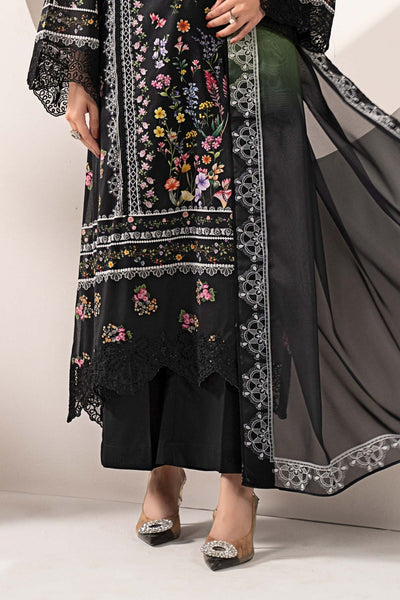 Maria B | RTW | 3 Piece Embroidered Lawn Suit-Brand:Maria B-Type:Luxury Pret-Black - House of Maryam- Buy in UK, USA