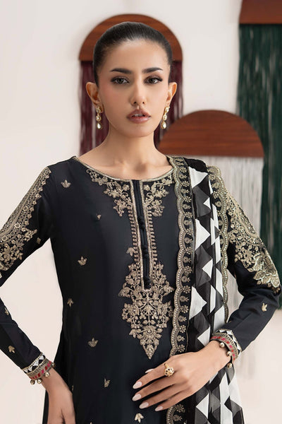 Maria B | RTW | 3 Piece Embroidered Lawn Suit-Brand:Maria B-Type:Luxury Pret-Black - House of Maryam- Buy in UK, USA
